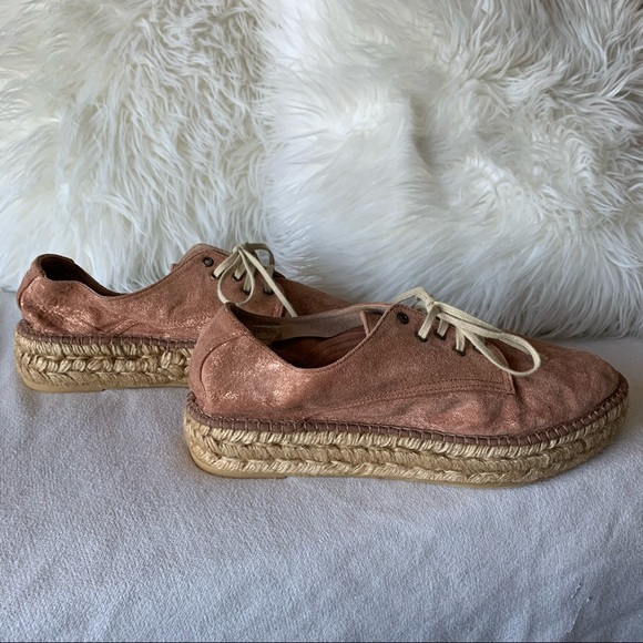 Gaimo Espadrilles Lace-up Pink Suede Sneakers - Picture 13 of 13